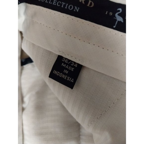 Tailorbyrd Collection Golf Casual Pants Tan Stretch Fabric Flat Front Mens 36x34 - Picture 7 of 8